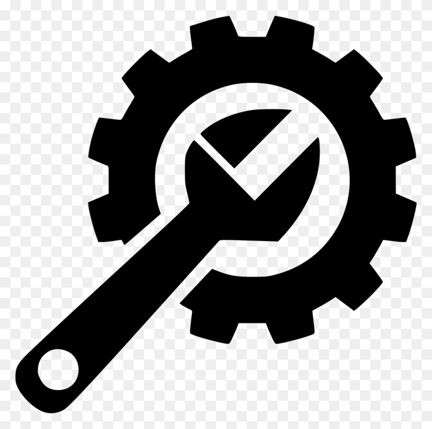 980x974 Gear Hard Repair Fix Wrench Png Icon Free Download - Gear Icon PNG