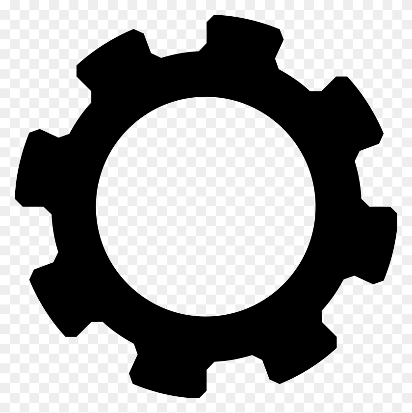 2395x2400 Gears Clipart Black And White - Circular Saw Clipart