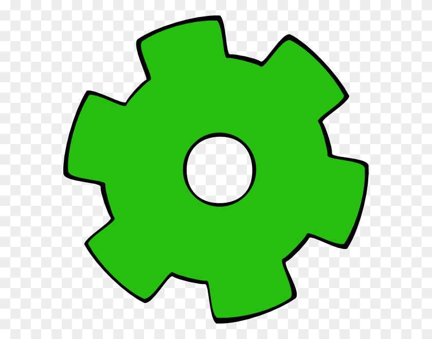 594x599 Gears Clipart Green, Gears Green Transparent Free For Download - Gear Clipart Transparent
