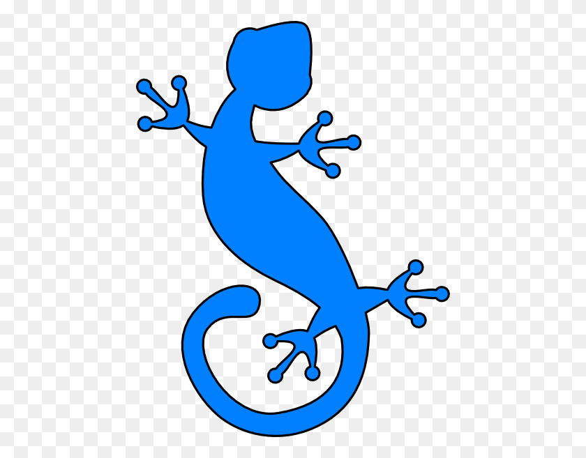 450x597 Gecko Blue Clip Arts Download - Gecko Clipart