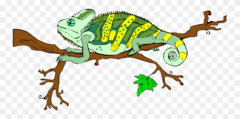 750x356 Gecko Clipart Lizzard - Imágenes Prediseñadas De Camaleón