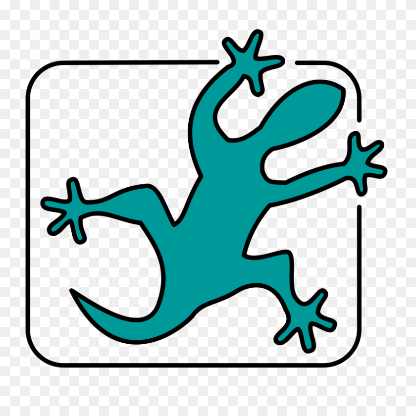800x800 Gecko In Green Clipart Download - Gecko Clipart Blanco Y Negro