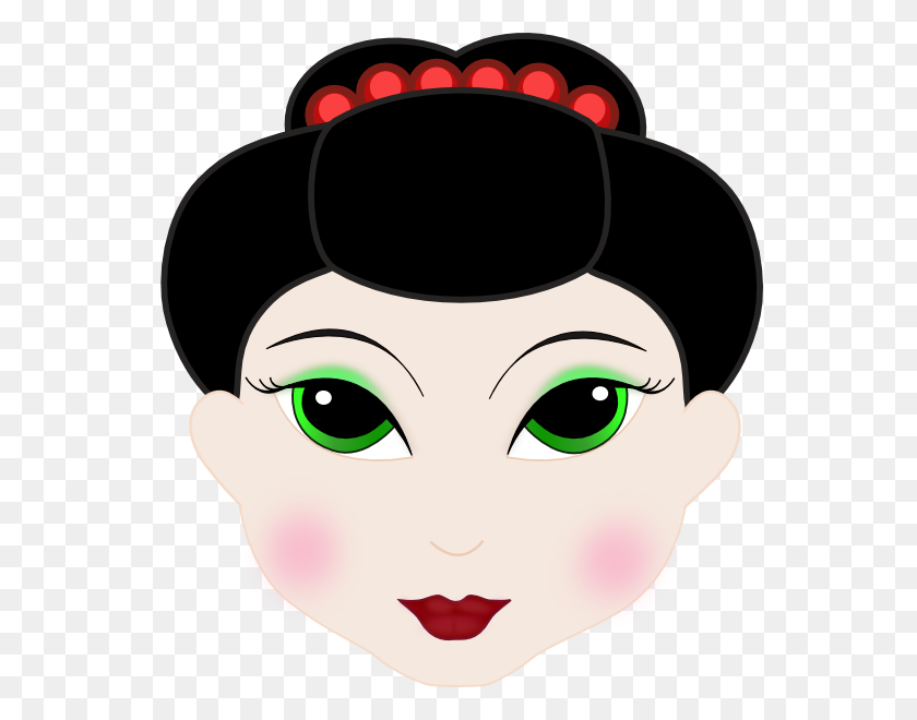 558x600 Geisha Clipart Animated - Smarties Clipart