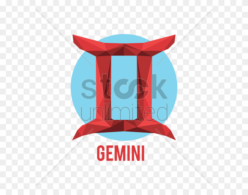 600x600 Gemini Zodiac Sign Vector Image - Gemini Clipart