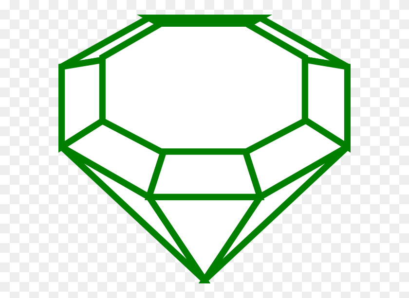 600x553 Gems Clipart Emerald - Softball Diamond Clipart