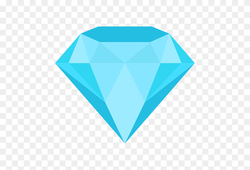 512x512 Gemstone Diamond Flat Icon - Diamond Icon PNG