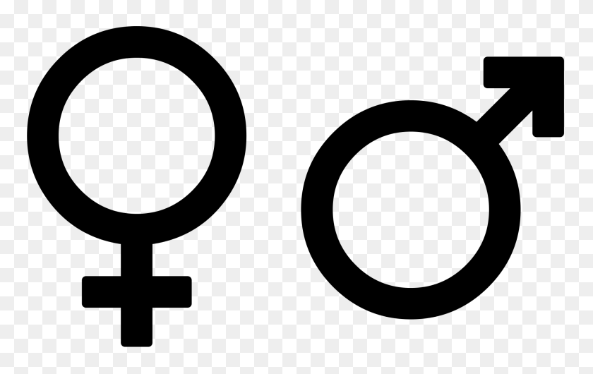 2000x1206 Gender Symbols Side - Female Symbol PNG