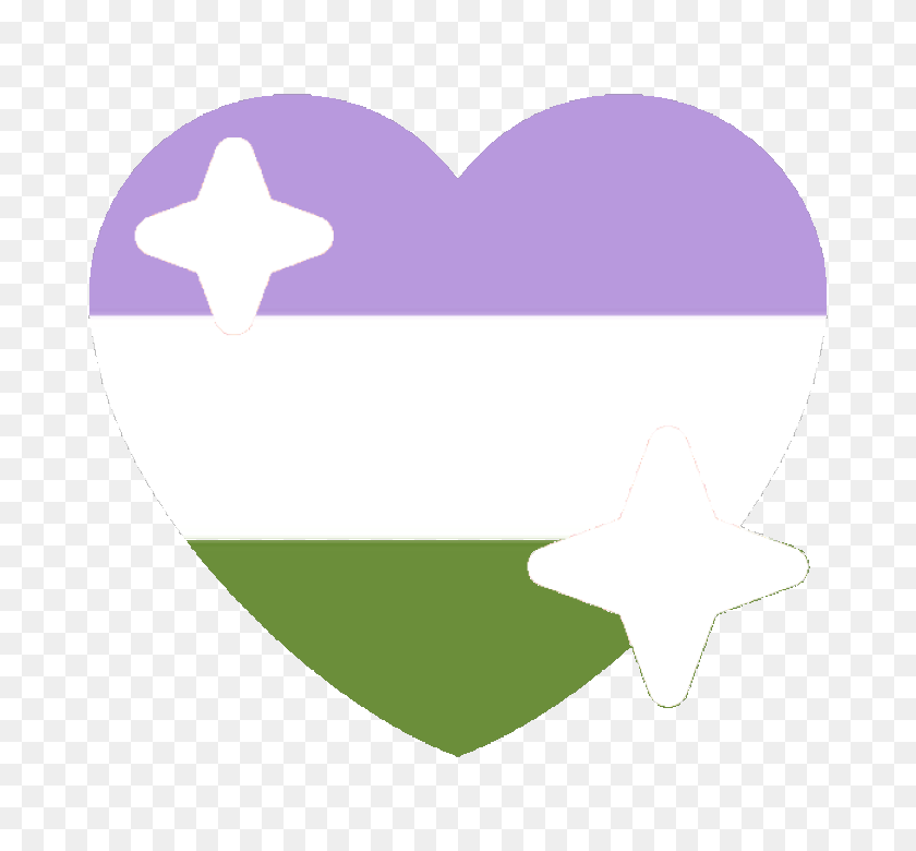 720x720 Genderqueer Sparkle Heart - Sparkle Emoji PNG