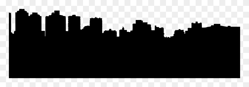 2400x728 Generic Cityscape Silhouette Icons Png - City Scape PNG