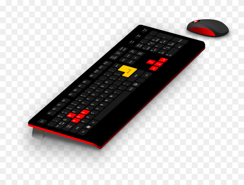800x593 Универсальная Игровая Клавиатура, Мышь, Мышь И Клавиатура - Клипарт Для Контроллера Ps4