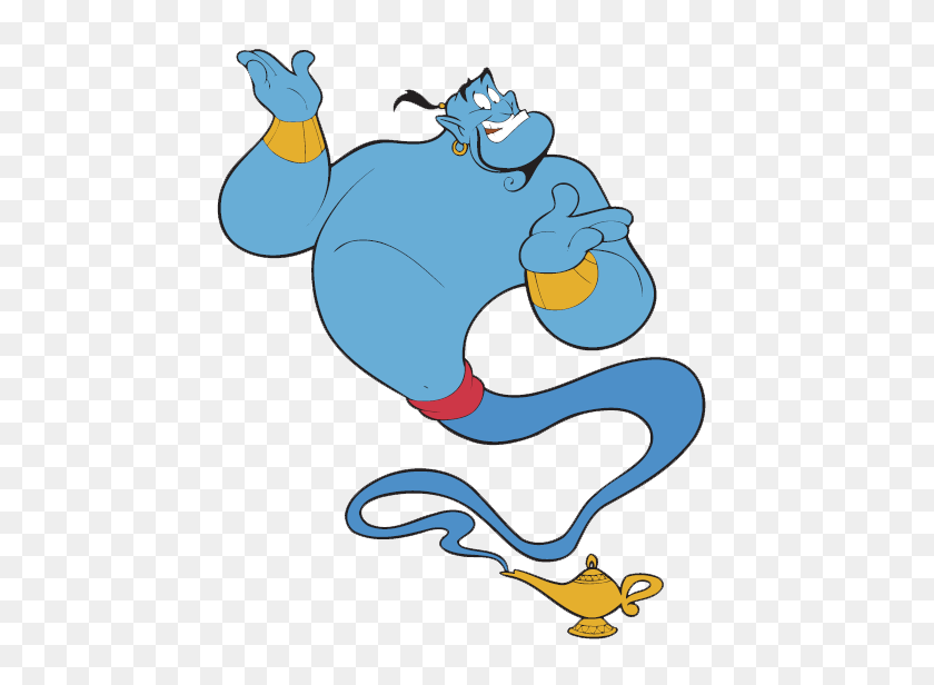 455x556 Genie Clipart Disney Aladdin, Disney And Genie Aladdin - Outcast Clipart