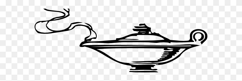 600x222 Genie In The Lamp Clip Art Free Vector - Wish Clipart