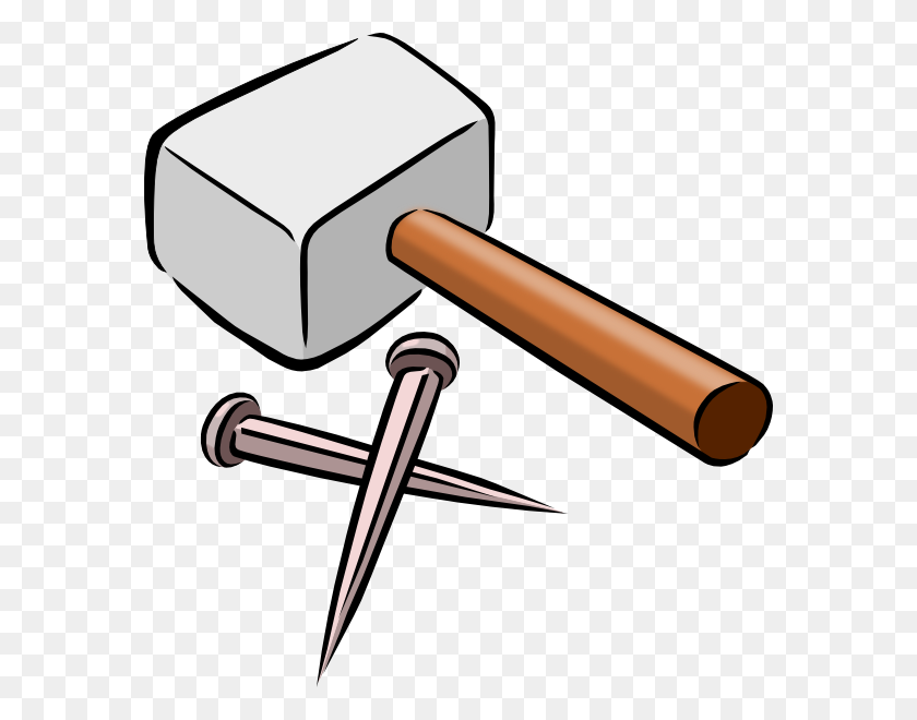 576x600 Gensther Tattoo Clip Art Hammer And Nail - Zookeeper Clipart