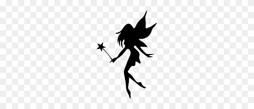 300x300 Gentle Fairy With Star Wand Sticker - Fairy Wand Clipart