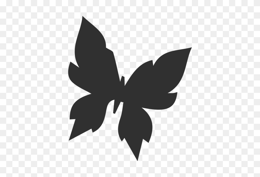 512x512 Geometric Butterfly Flying Silhouette - Butterfly Silhouette PNG