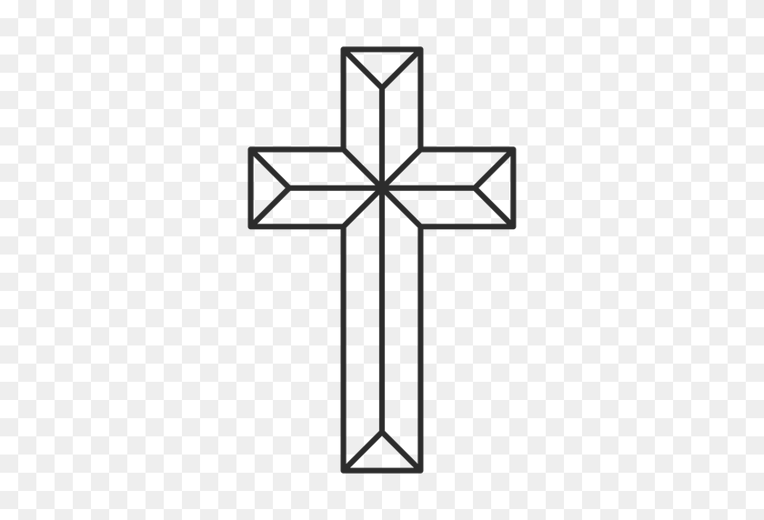 512x512 Icono De La Cruz Cristiana Geométrica - Cruz Vector Png