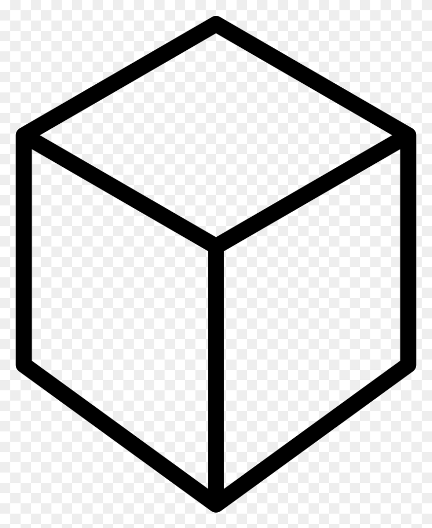 790x981 Geometric Cube Png Icon Free Download - Geometric Lines PNG