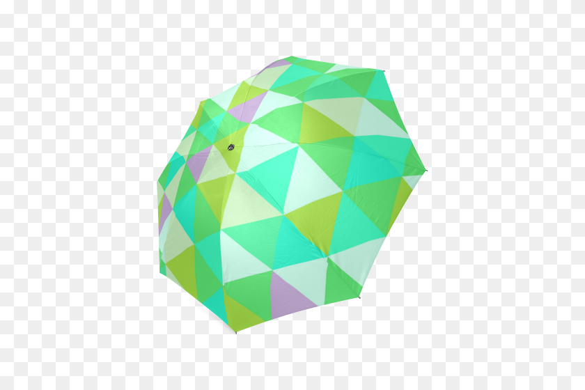 500x500 Geometric Green Triangle Pattern Foldable Umbrella Id - Triangle Pattern PNG