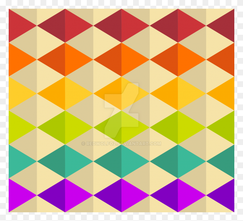 1024x922 Geometric Pattern Split Diamond Rainbow - Geometric Pattern PNG