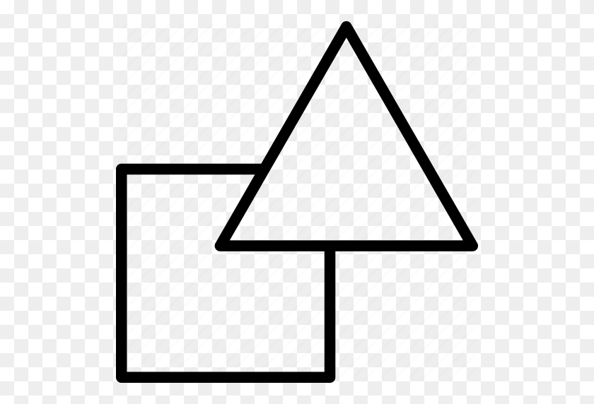 512x512 Geometric, Shapes, Square, Triangle Icon - Geometric Shapes PNG