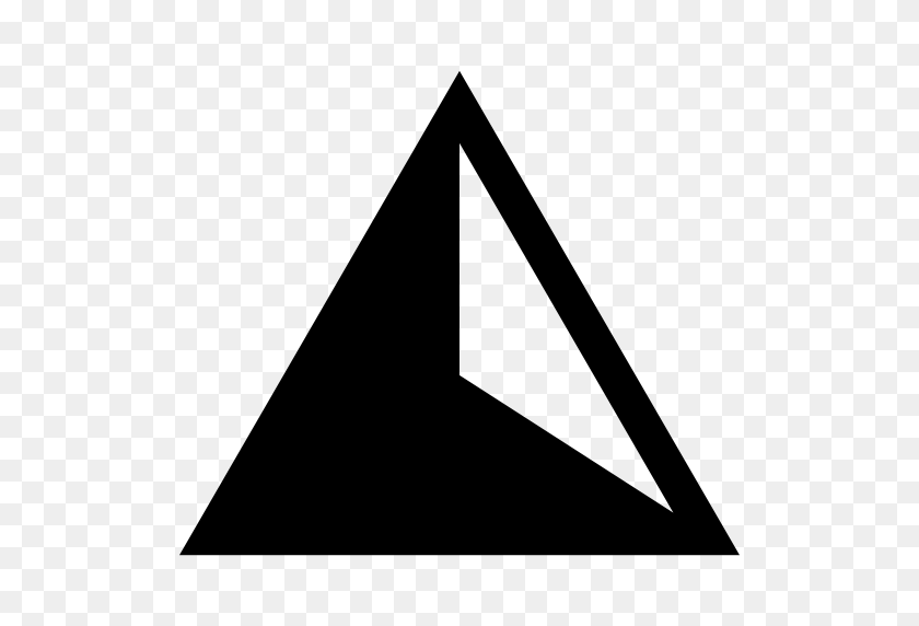 512x512 Геометрический, Фигуры, Фигуры, Треугольник, Абстрактный Значок - Черный Треугольник Png