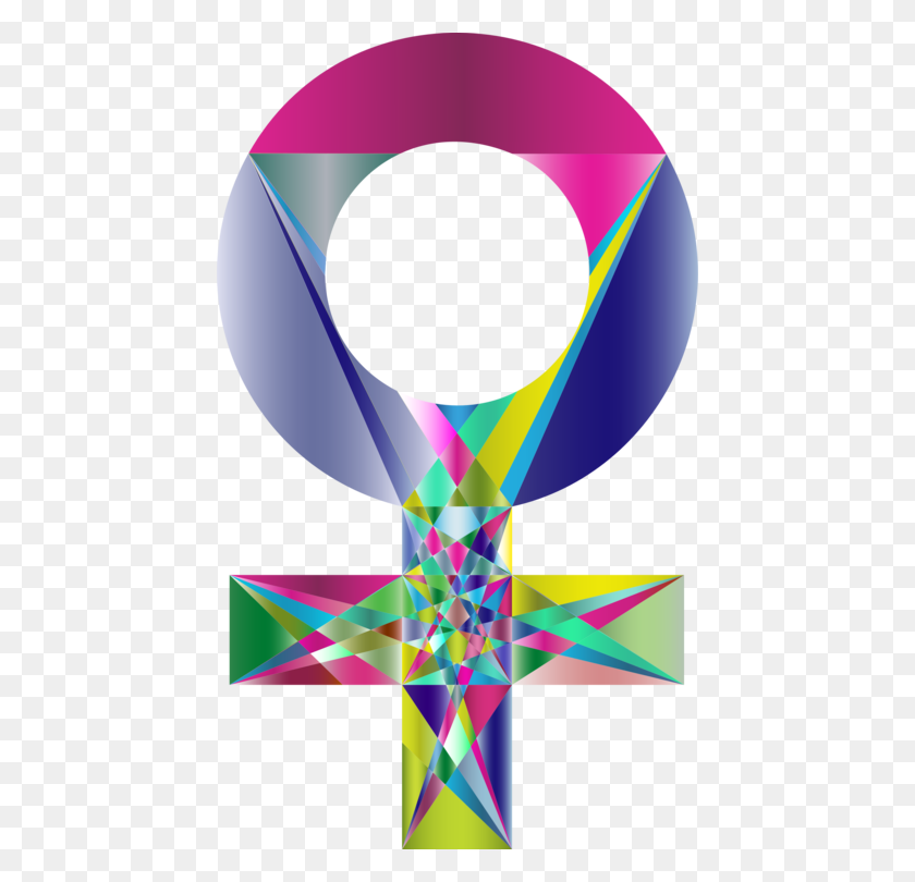 442x750 Geometry Gender Symbol Female Abstract - Gender Clipart