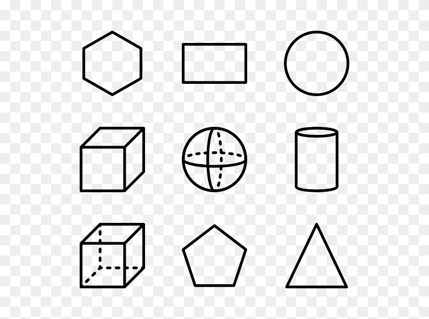 600x564 Iconos De Formas Geométricas - Patrones Geométricos Png