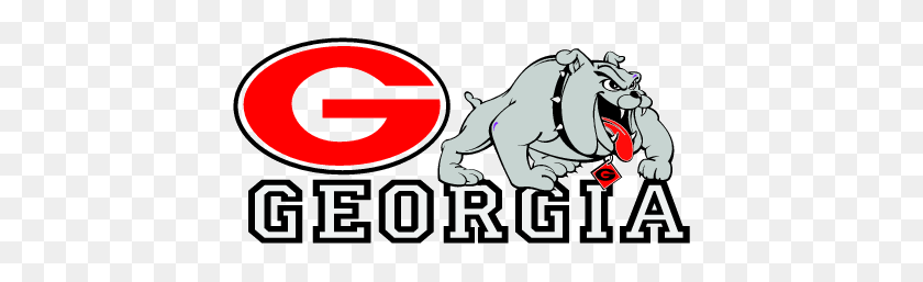 436x197 Georgia Bulldog Clipart - Georgia Bulldogs PNG