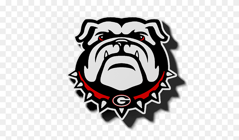 487x433 Georgia Bulldog Logo Magnet Zverse - Georgia Bulldogs Logo PNG