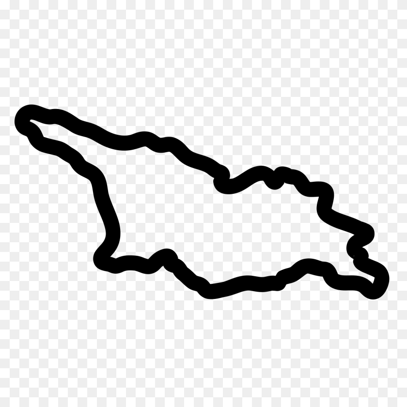 1600x1600 Значок Карта Грузии - Контур Грузии Png