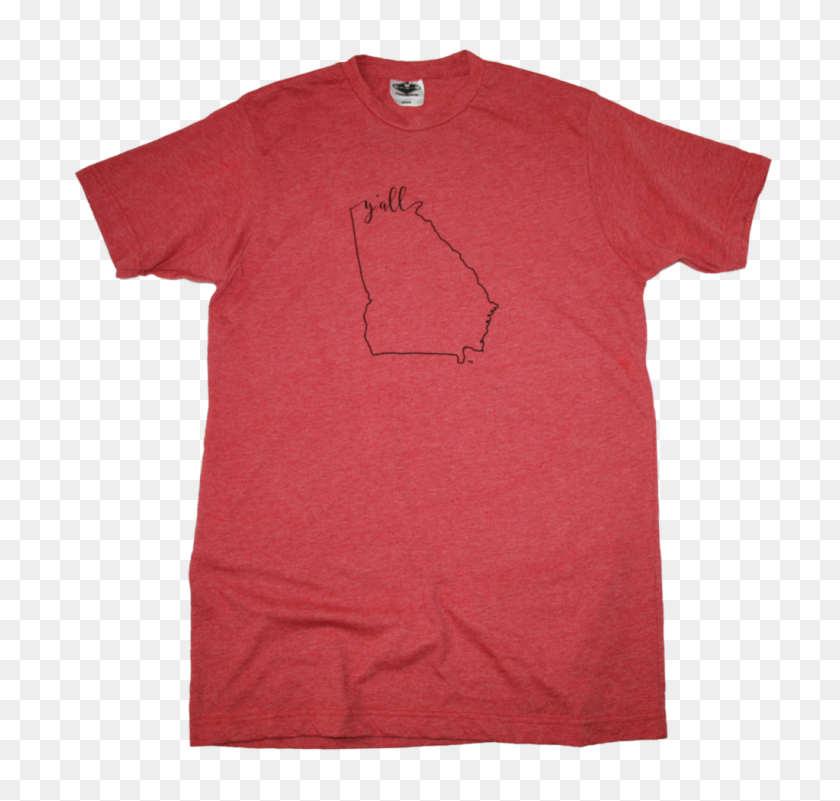 1023x972 Georgia Red Tee Calligraphy Outline Y'all My State Threads - Georgia Outline PNG
