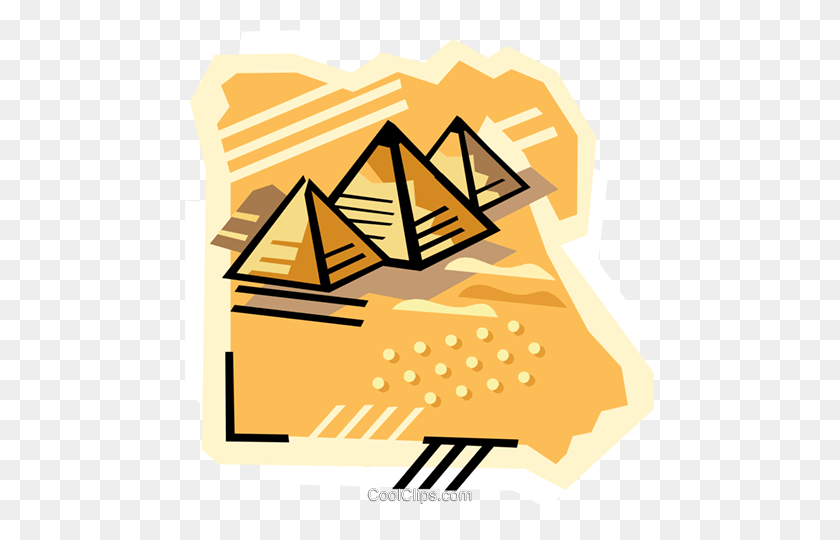 469x480 Geotechnical Style, Egypt, Pyramids Royalty Free Vector Clip Art - Pyramids PNG