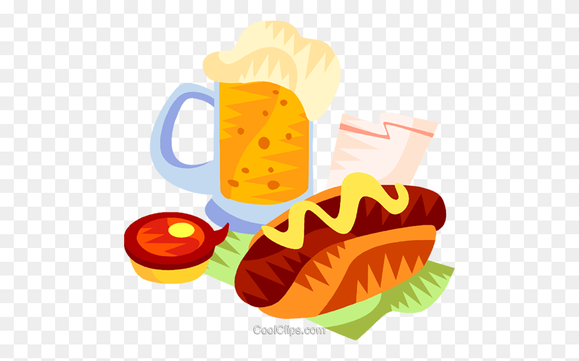 480x464 German Bratwurst And Beer Royalty Free Vector Clip Art - Germany Clipart