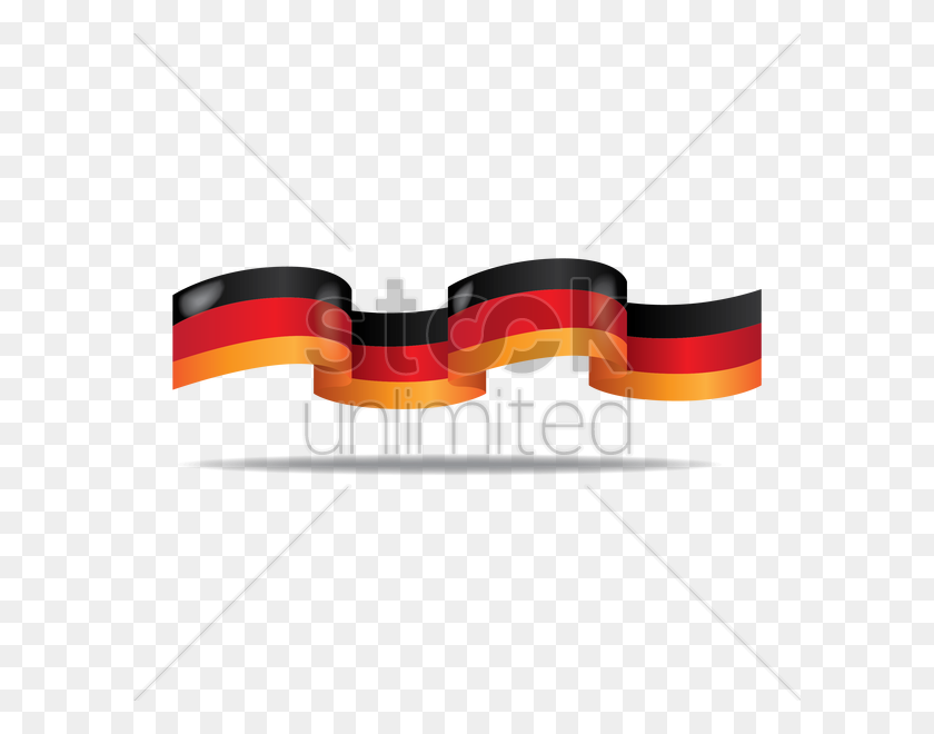 600x600 Немецкий Флаг Лента Баннер Векторное Изображение - Баннер Вектор Png