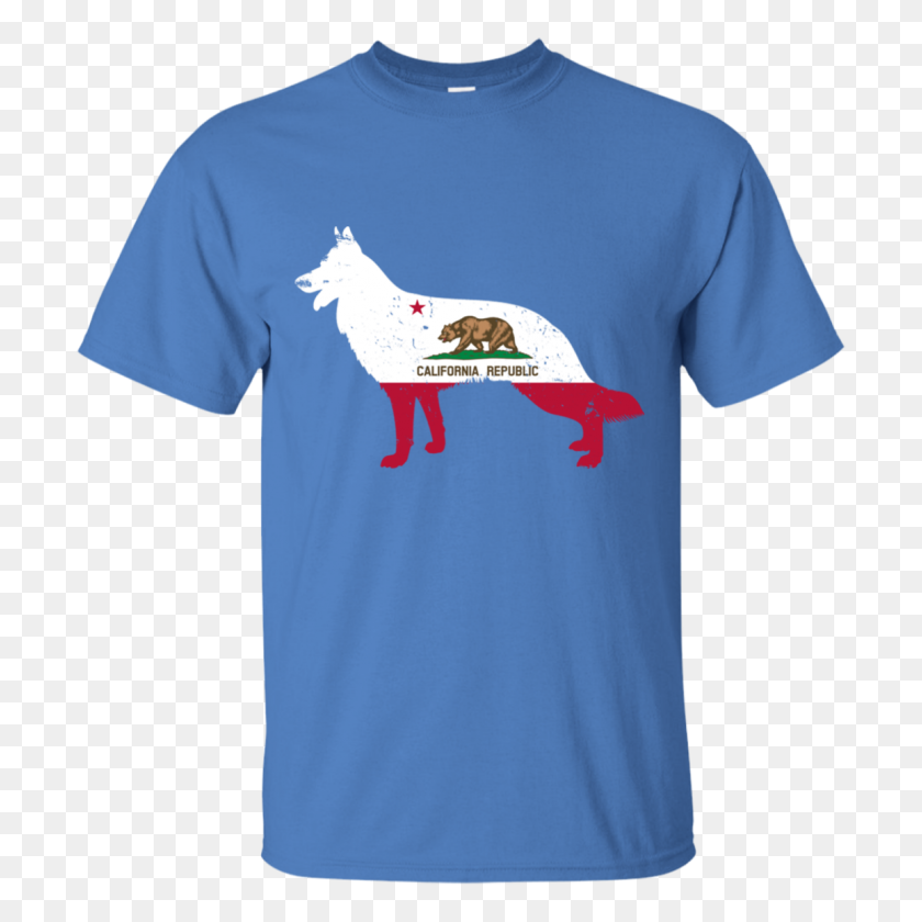 1155x1155 German Shepherd California Flag Ultra Cotton T Shirt - California Flag PNG