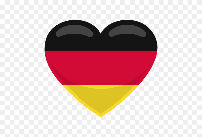 512x512 Флаг Германии Сердце - Германия Png