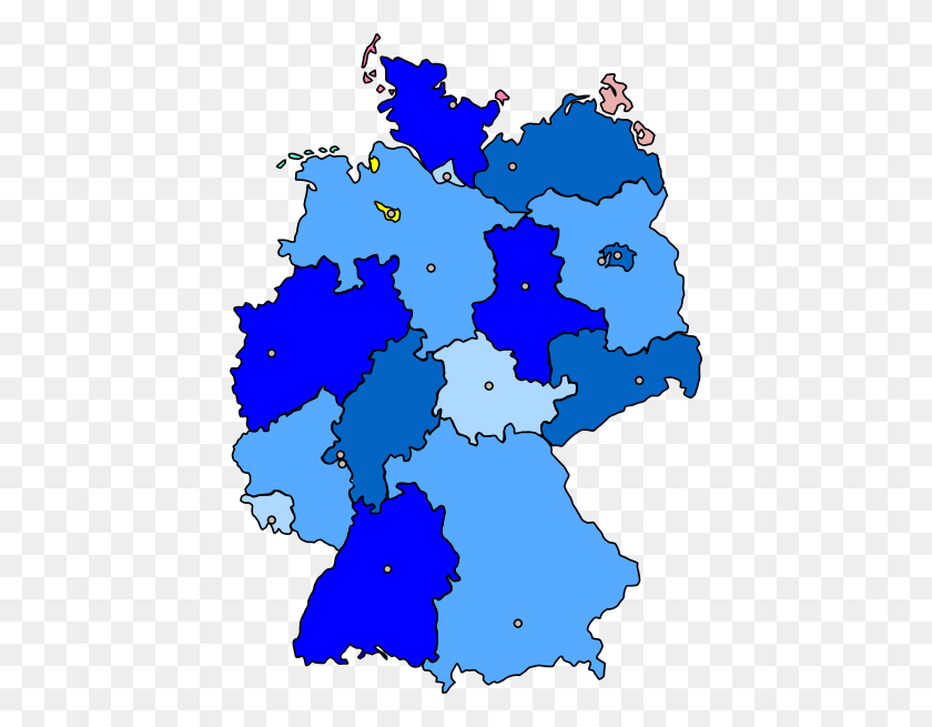 426x595 Germany Map Blue Clip Art - Germany Clipart