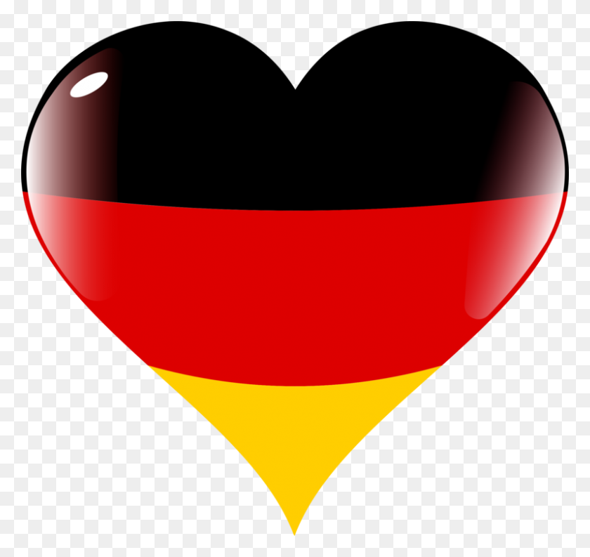 798x750 Germany National Football Team Flag Of Germany World Cup Image - Football With Heart Clipart