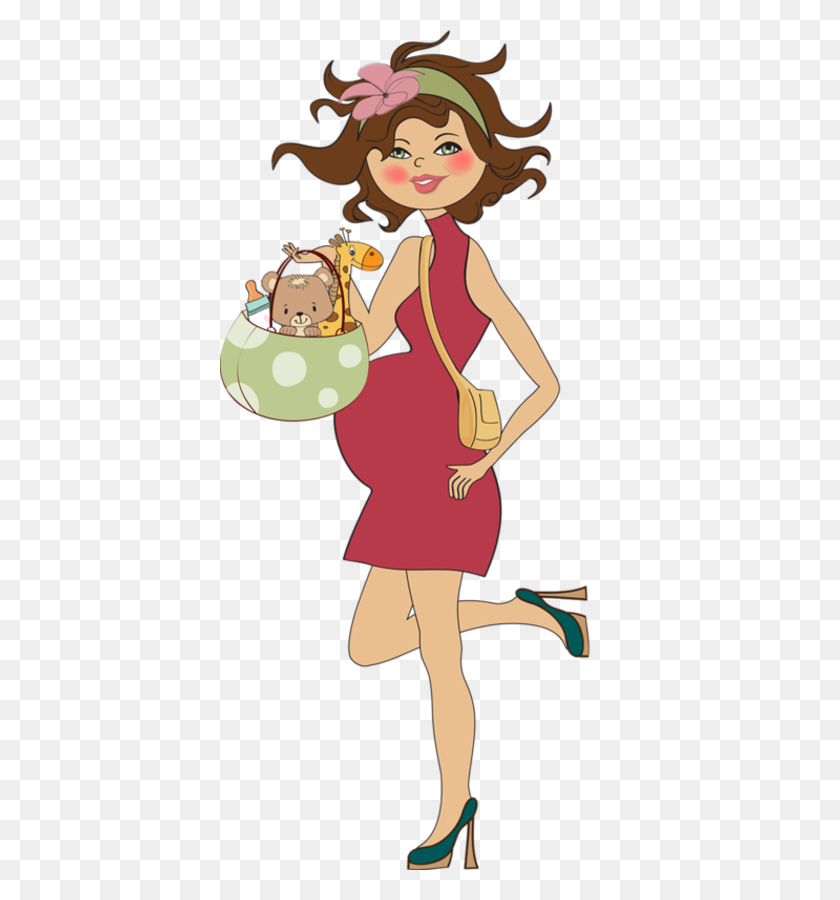 400x840 Gestante Baby Baby, Babies And Clip Art - Pregnant Mom Clipart