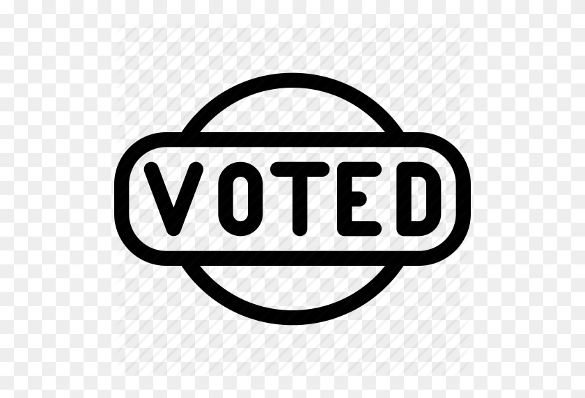 512x512 Gestos, Derechos, Voto, Votado, Icono De Votación - Pegatina Voté Png