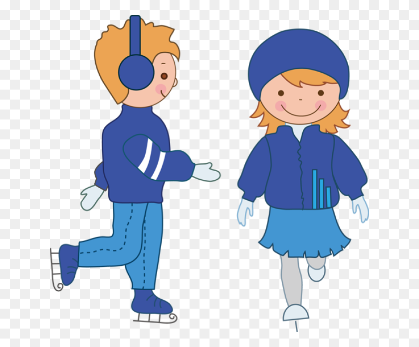 640x637 Get Creative With This Free Kids Clip Art! Boy And Girl Ice - Free Ice Skating Clipart