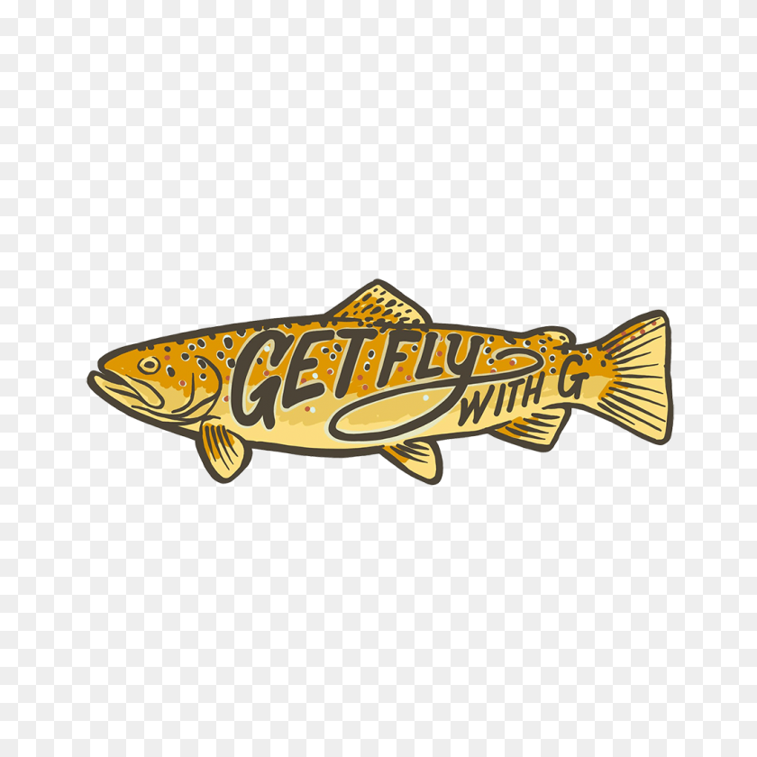 1024x1024 Get Fly With G Brown Trout - Trout PNG