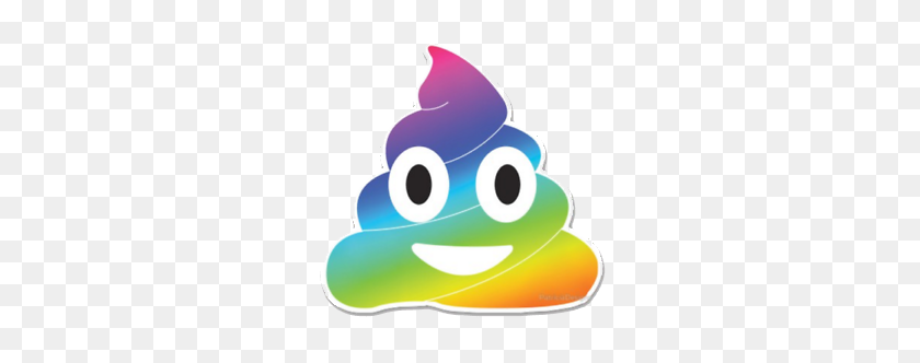 300x272 Get Free Poop Emoji - Rainbow Poop Emoji PNG
