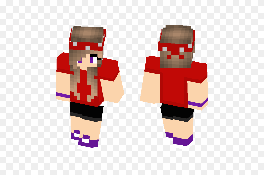 584x497 Get Red Bandana Girl Minecraft Skin For Free Superminecraftskins - Red Bandana PNG