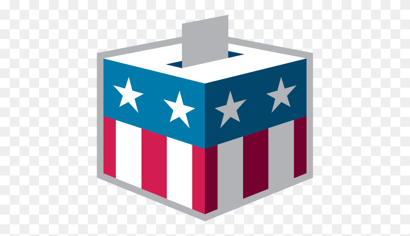 444x424 Get To The Polls - Voting Booth Clipart