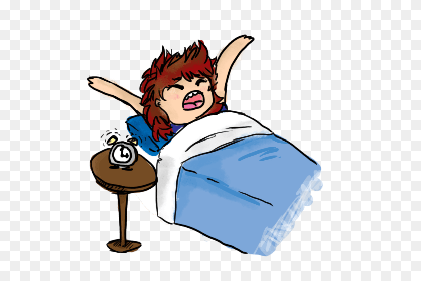 500x500 Get Up, Little Girl - Girl Waking Up Clipart