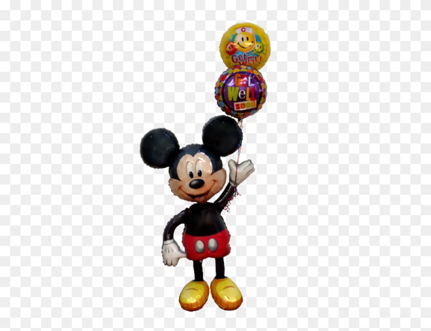 439x586 Get Well Mickey Mouse Airwalker Dayton, Oh Balloon Delivery - Balloon Bouquet Clipart