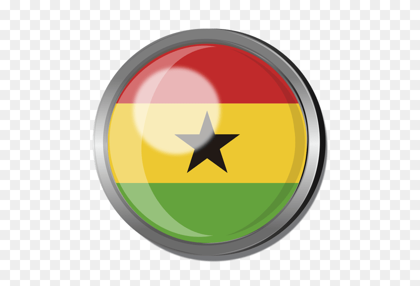 512x512 Ghana Flag Badge - Ghana Flag PNG