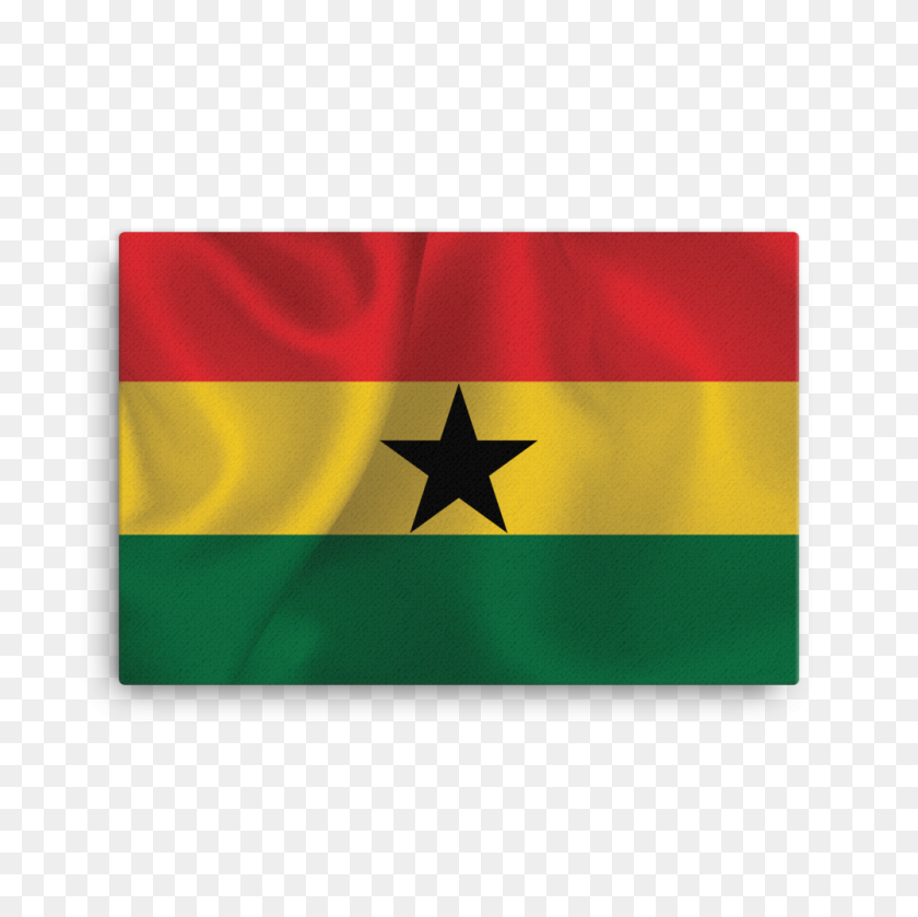 1000x1000 Ghana Flag Canvas Blue Apple Designs - Ghana Flag PNG