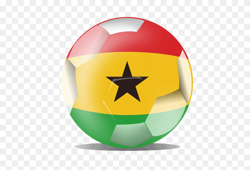512x512 Ghana Flag Football - Ghana Flag PNG